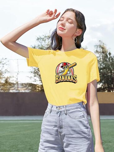 قميص موز قميص البيسبول لاعب البيسبول Team Team Women Baseball Mama Tee Funny Baseball Fan Short Sleeve Top Top in Kuwait