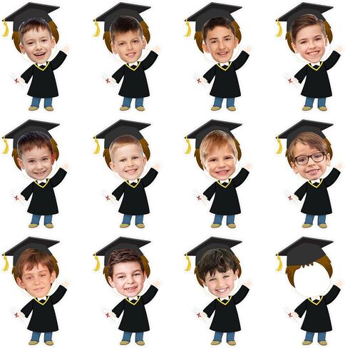 24 PCS Traduation Cleatouts Kids Photo Graduates Crgetouts for Bulletin Board Decor in Kuwait