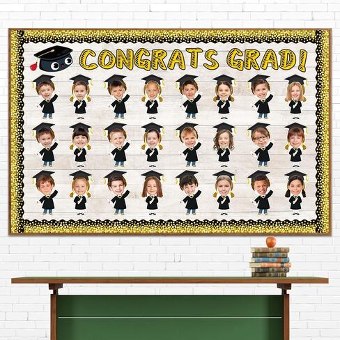 24 PCS Traduation Cleatouts Kids Photo Graduates Crgetouts for Bulletin Board Decor in Kuwait