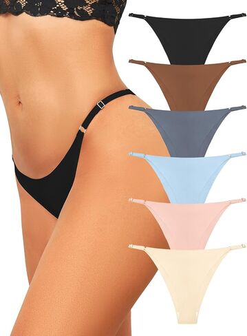 SHEKINI Women's Hipster Panties Cheeky Adjustable Seamless Underwear for Women 6 Pack in Saudi Arabia