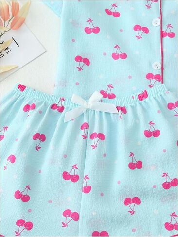 Women's Silk Satin Pajama Set Leopard Print Sleepwear Short Sleeve Button Down Pjs Shorts Cheetah Loungewear in Saudi Arabia