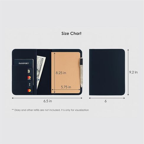 The Antiq: غطاء مجلة A5 (بني داكن)، غطاء يوميات A5، غطاء دفتر A5 Moleskine Cahier، 5.7 بوصة × 8.3 بوصة، غطاء كتيب A5، جلد A5 مخطط in Kuwait