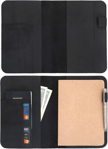 The Antiq: غطاء مجلة A5 (بني داكن)، غطاء يوميات A5، غطاء دفتر A5 Moleskine Cahier، 5.7 بوصة × 8.3 بوصة، غطاء كتيب A5، جلد A5 مخطط in Kuwait