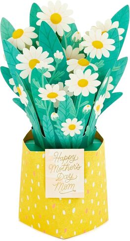 Hallmark Paper Wonder Displayable Pop Up Mothers Day Card for Mom (Daisy Bouquet) in Saudi Arabia