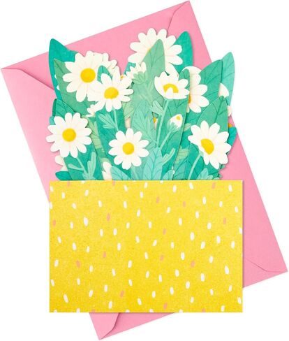 Hallmark Paper Wonder Displayable Pop Up Mothers Day Card for Mom (Daisy Bouquet) in Saudi Arabia