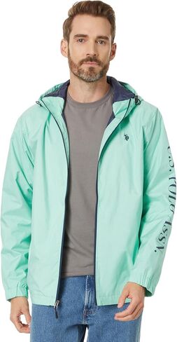 U.S. POLO ASSN. Men's USPA Signature Sleeve Hooded Windbreaker in Saudi Arabia