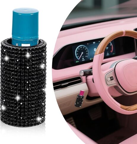 Bling Car Chapstick Holder, Self- Adhesive Lip Balm Holder for Car, Sparkling Lipstick Case for Women Rhinestone Accessories for Holding Lipstick in Saudi Arabia