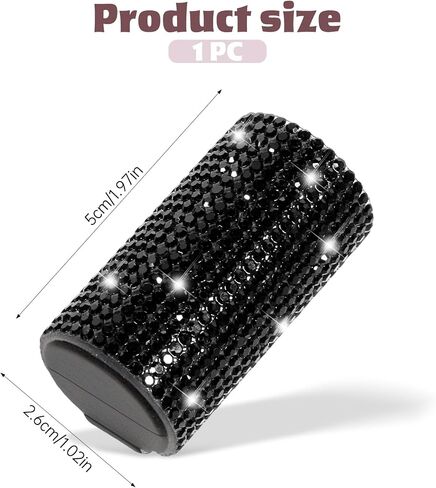 Bling Car Chapstick Holder, Self- Adhesive Lip Balm Holder for Car, Sparkling Lipstick Case for Women Rhinestone Accessories for Holding Lipstick in Saudi Arabia