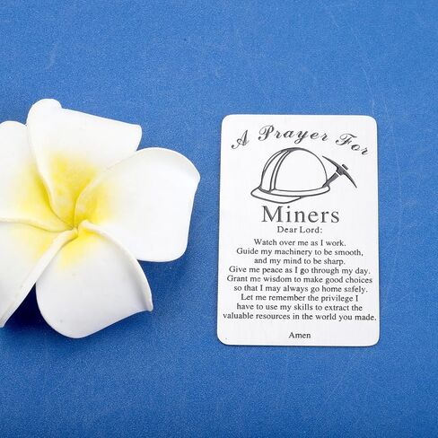 KEYCHIN Coal Miner’s Prayer Wallet Insert Card Underground Miner Gifts Card Coal Mining Jewelry For Dad Husband (Miner Card) in Saudi Arabia