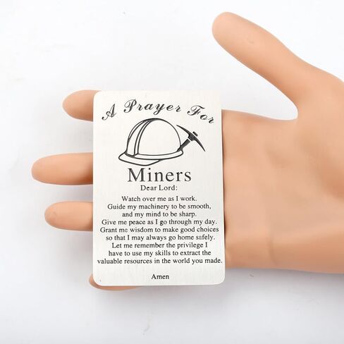 KEYCHIN Coal Miner’s Prayer Wallet Insert Card Underground Miner Gifts Card Coal Mining Jewelry For Dad Husband (Miner Card) in Saudi Arabia