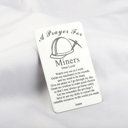 KEYCHIN Coal Miner’s Prayer Wallet Insert Card Underground Miner Gifts Card Coal Mining Jewelry For Dad Husband (Miner Card) in Saudi Arabia
