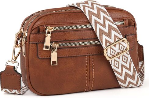 Crossbody Bags for Women, 6-Pockets Purses for Women, Vegan Leather Handbags Shoulder Bag for Travel Shopping in Kuwait