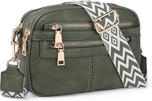 Crossbody Bags for Women, 6-Pockets Purses for Women, Vegan Leather Handbags Shoulder Bag for Travel Shopping in Kuwait