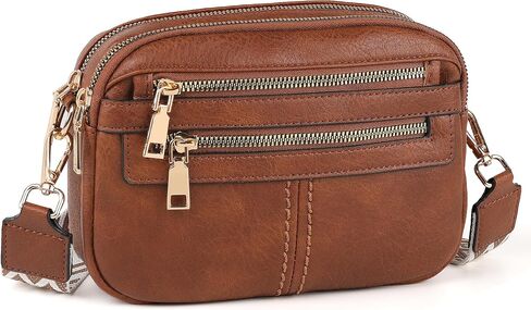 Crossbody Bags for Women, 6-Pockets Purses for Women, Vegan Leather Handbags Shoulder Bag for Travel Shopping in Kuwait