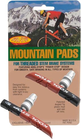 Kool-Stop Dual Compound Mountain Pads for Linear Pull Brakes Threaded,Black/Salmon in Saudi Arabia