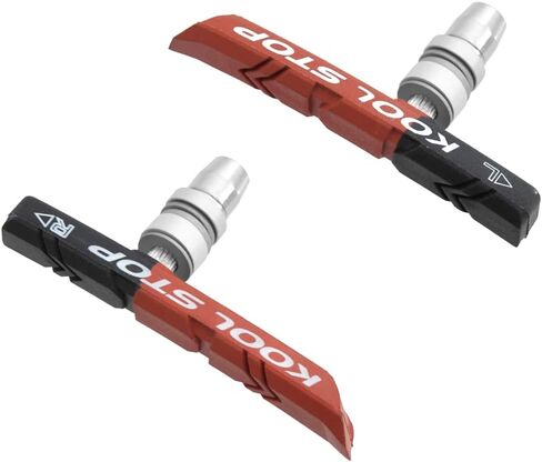 Kool-Stop Dual Compound Mountain Pads for Linear Pull Brakes Threaded,Black/Salmon in Saudi Arabia