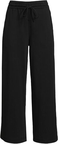 Lands' End Women's Sport Knit Pull On Drawstring Wide Leg Crop Pants in Kuwait