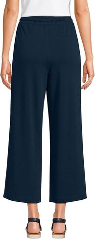 Lands' End Women's Sport Knit Pull On Drawstring Wide Leg Crop Pants in Kuwait