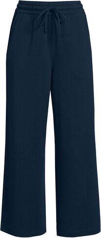 Lands' End Women's Sport Knit Pull On Drawstring Wide Leg Crop Pants in Kuwait