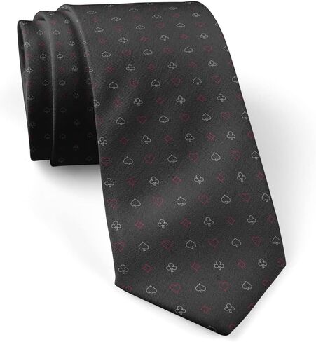 ( Black Gambling ) Fashion Novelty Necktie, Conversation Neckwear Ties Great for Party and Events in Saudi Arabia
