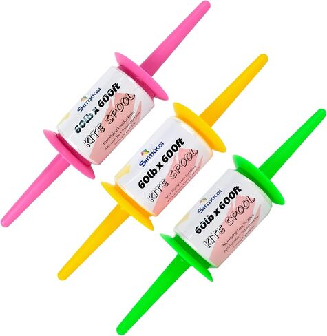 Simxkai Kite Spool، Kite Reel Winder، مقبض سلسلة طائرة ورقية، خط طائرة ورقية ملتوي بطول 600 قدم لكل مقبض سلسلة (عبوتان) in Kuwait