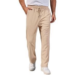 COOFANDY Men's Casual Pants Waffle Knit Yoga Pants Lightweight Sweatpants Open Bottom Lounge Trousers in Saudi Arabia