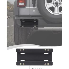 Hoolcar خلفي حامل لوحة أطراف لوحة ترخيص خلفية خارجي قوس متوافقة مع Jeep Wrangler JL JLU 2018-2024