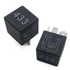 433 3D0951253A Automotive Relay 2-Pack – Compatible with VW Golf (2010-2021), Audi A4 (2013-2022), Tiguan, Passat – OEM Replacement Relay for Electrical Systems