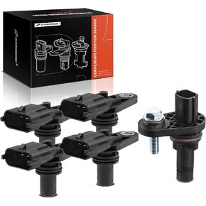 A-Premium 5-PC Engine Camshaft Crankshaft Position Sensor Compatible with Chevrolet Equinox, Traverse & GMC Acadia & Buick Enclave & Cadillac SRX, CTS, STS & Suzuki Grand Vitara & Pontiac G6