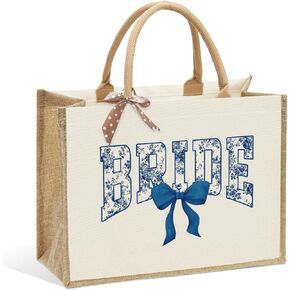 KongMoTree Bride Bag, Bride Gifts, Bridal Shower Gifts, Canvas Tote Bag, Wedding Honeymoon Gift Reusable Shoulder Bags