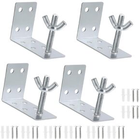 4 أجهزة كمبيوتر أقواس الظل الرومانية ، قوس L و Wingnut ، أسقف أو جدار جبل ، مقصود L -Mounting L.