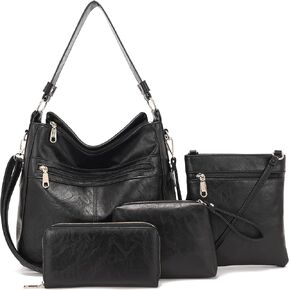 Purses For Women Handbags And Wallet Set Large Hobo Crossbody Bag Ladies Purse Totes 4 PCS | And Wallet Set, Large, Ladies Purse, 4 PCS in Kuwait