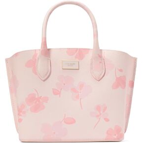 kate spade new york Suite Spring Pansies Printed PVC Crossbody Tote, Blush Cloud Multi