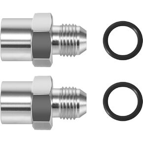 2 Pack TBI/Vortec 87-98 Truck 6an Male Flare Supply Feed Feed Line Adapter Mittipting مع الإناث M14-1.5 إلى AN6 Oring Power Steering F06ANFM1415