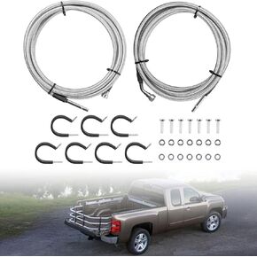 819-875 Fuel Line Quick Fix Kit, Flexible Stainless Steel Braided Fuel Line Compatible with 2004-2007 Chevy Chevrolet Silverado 1500, GMC Sierra 1500 4.8L 5.3L 6.0L V8 15946187, QFF0004SS