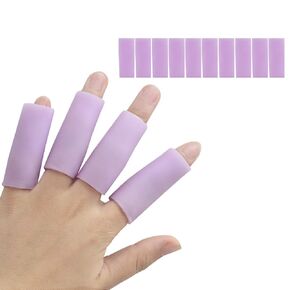10 Pcs Gel Finger Cots, Finger Protector Support New Material Finger Sleeves Great for Trigger Finger, Hand Eczema, Finger Cracking, Finger Arthritis.