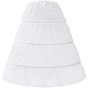 Obmwang Girls petticoat crinoline 3 طوق تنورة تنورات للفتيات تحت كرات الكرة السفلية