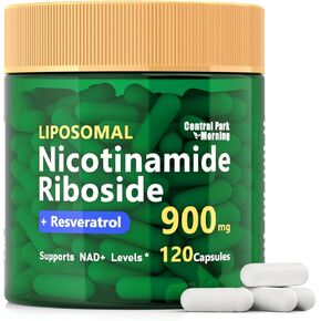 NAD Supplement - NAD Nicotinamide Riboside Resveratrol 900mg, Liposomal Nicotinamide Riboside with Resveratrol, NMN Supplement Alternative for Anti-Aging, Energy, 120 Capsules