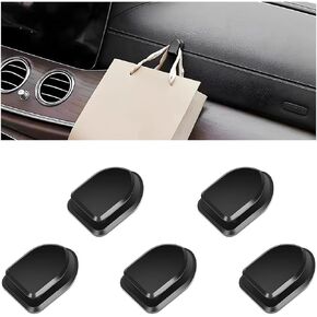 5 PCS Car Mini Hooks ، Ho -Auto Dashboard متعددة الوظائف ربط شماعات المقعد الخلفي للمادة الداخلية ، ملصقات خطاف الحامل المعلق للمفاتيح للمفاتيح (أسود) (أسود)