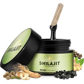 Pure Himalayan Organic Shilajit Resin, Gold Grade Shilajit Resin with 85+ Trace Minerals & Fulvic Acid, No Added Sugar, Shilajit for Men & Women, Enhanced Energy and Immune Support (600mg)