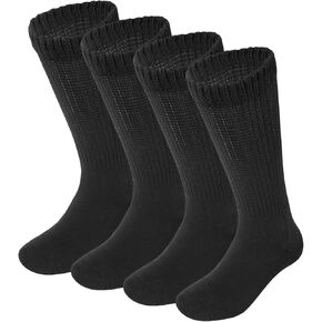 Extra Wide Diabetic Socks 2 Pairs Hospital Swollen Neuropathy Socks for Men Women, Cushioned, Smooth Toe Seam