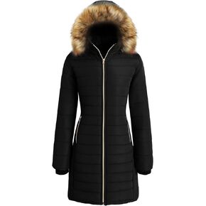 Wantdo Long Winter Winter Supher Coat Darm Dark Waterproof Jackets with Faux Fur Cool in Kuwait