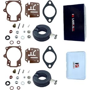 【LandTank】Brand Carburetor Carb Rebuild Repair Kit w FLOAT (For Johnson Evinrude/Fits MANY 18 20 25 28 30 35 40 45 48 50 55 60 65 70 75 HP Outboard Motors (SEE CHART For Fitment)