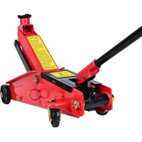 3 Ton Hydraulic Floor Jack Car Jack Adjustable Min Height 10 Inch Max Height 21.6 Inch Easy to Operate with 360 Degree Swivel Casters Compact Design for Easy Storage Perfect for Garage Use