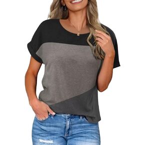 KISSMODA Summer Short Sleeve T Shirt Loose Fit Casual Dressy Women Top 2025 Trendy Ladies Fashion Blouses(S-3XL)