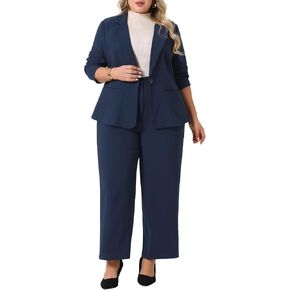 تتناسب Agnes Orinda Plus Size من قطعتين للنساء للسترة السترة و SUP SUB