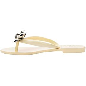 Melissa Harmonic Eclipse Womens Fashion Sandals - Dressy Flip Flops with Metallic Bow - Lightweight PVC, Flexible Design - Summer Sandals for Women, Flat & Flexible
