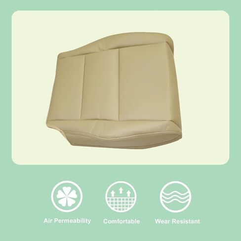 FZJDSD Tan Leather Driver Side Bottom Replacement Seat Cover Compatible with Honda Accord 2008 2009 2010 2011 2012 in Kuwait