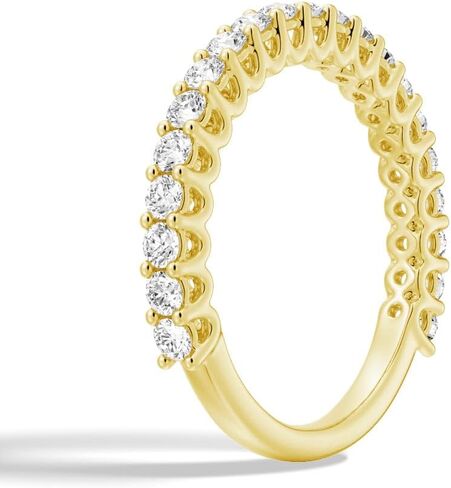 MSBLUE® 2mm Wedding Eternity Band Ring, Round Cut, 14K Gold Vermeil, Rhodium Finish in Saudi Arabia