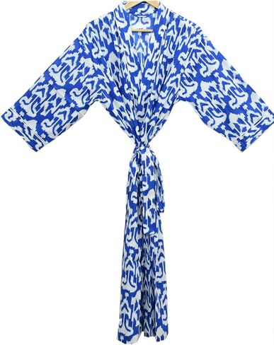Hand block print Cotton Kimono bikini cover up,Indian Hand block print Cotton Bath Robe,Swim Wear,Nighrwere Dressing Gown in Kuwait